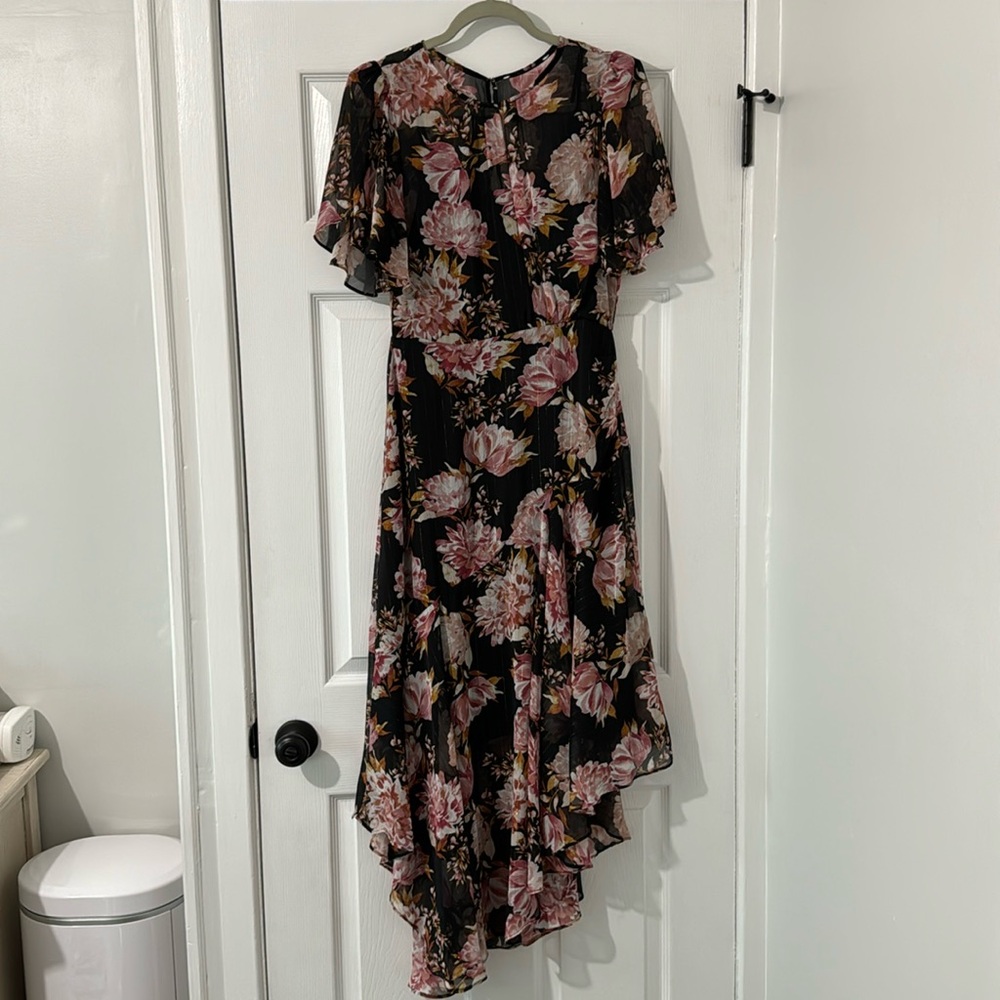ASTR the Label Floral Print Dress in color “Black-Pink Floral”